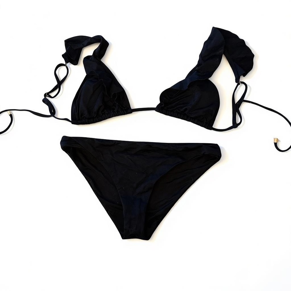 Eberjey Black Women's Bikini Set (Top M Bottoms S)